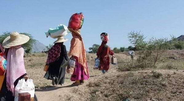 نزوح 33 أسرة في اليمن خلال أسبوع فقط