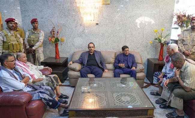 في أول لقاء بين البحسني والمحافظ الجديد بالمكلا نائب الرئيس يؤكد على أمر هام
