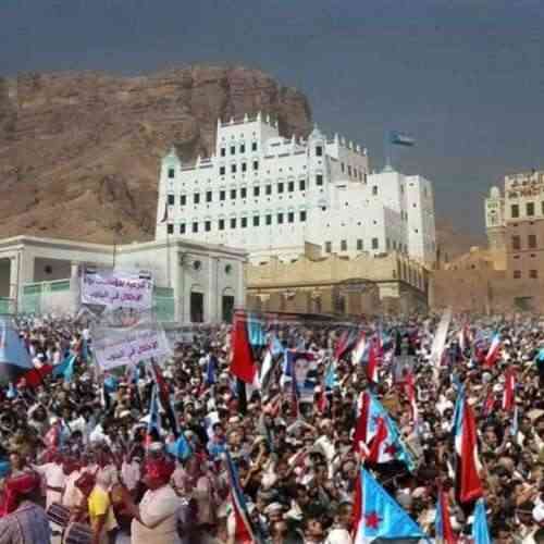 تظاهرات في سيئون تطالب بإخراج قوات جماعة الإخوان من المنطقة العسكرية الأولى