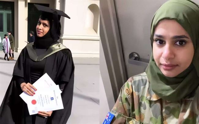 مهاجرة يمنية تنظم للجيش الاسترالي بعد حصولها على الدكتوراه