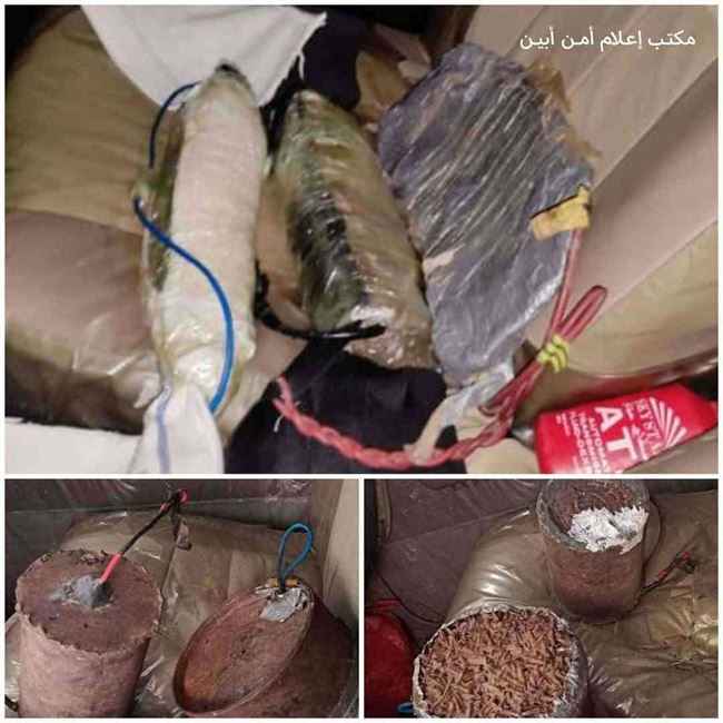 شاهد عملية عسكرية نوعية في أبين.. أحزمة ناسفة وعبوات شديدة الانفجار في مواقع القاعدة
