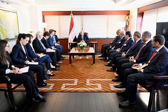 لقاء ثلاثي يعقده العليمي مع المبعوث الاميركي ومسؤولين في بريطانيا وفرنسا لهذا الهدف
