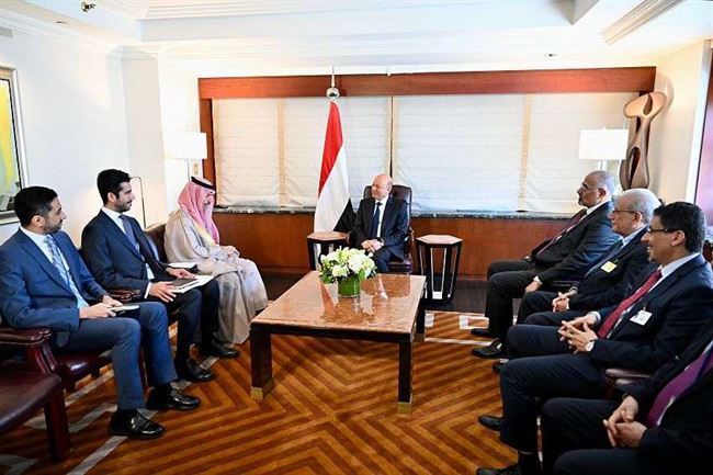 لقاء يمني - سعودي في نيويورك.. العليمي يشيد بموقف مشرف للمملكة
