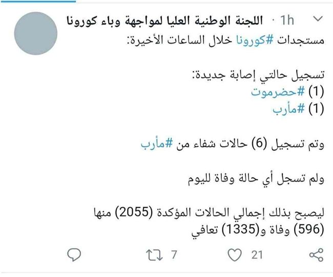 لجنة كورونا تعلن أخر مستجدات الإصابة بالفيروس