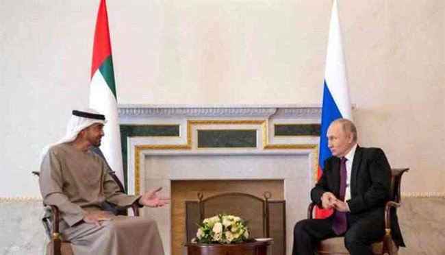لقاء تأريخي بين بوتن ورئيس الإمارات "بن زايد".. والرئيس الروسي يتحدث عن دور الإمارات المهم في المنطقة