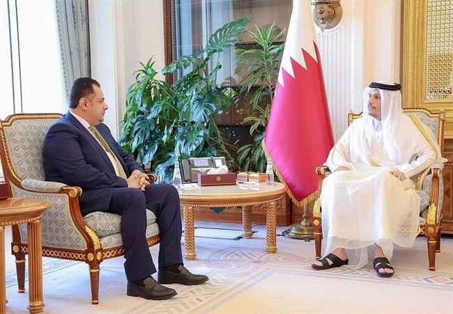 الوزراء القطري يستقبل نظيره اليمني في الدوحة