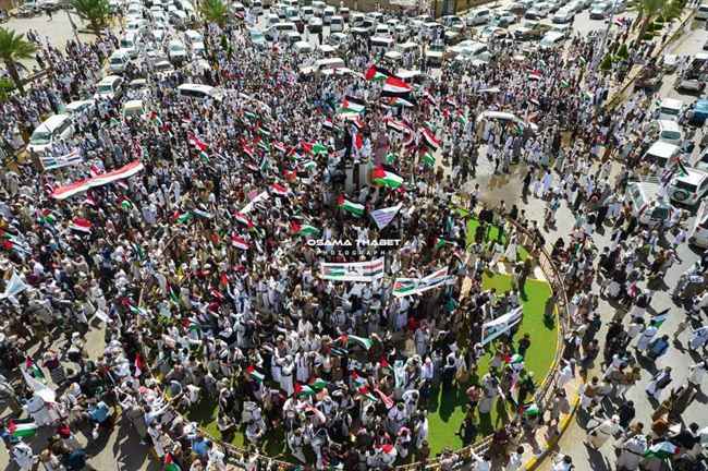 اليمنيون يخرجون في تظاهرات حاشدة دعماً للشعب الفلسطيني وتنديدا بجرائم الاحتلال