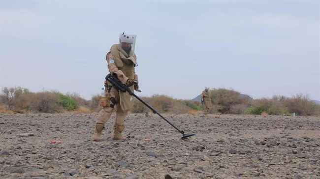 نزع 746 لغم حوثي  خلال اسبوع في اليمن