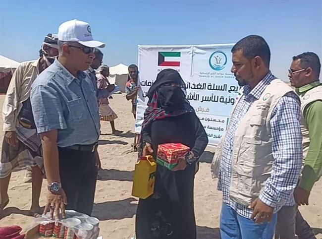 محلي البريقة يدشن مشاريع اغاثية للأسر الأشد فقراً في المناطق النائية بالمديرية