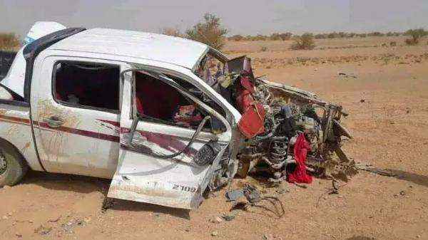 نساء ضحايا إنفجار لغم حوثي في الجوف
