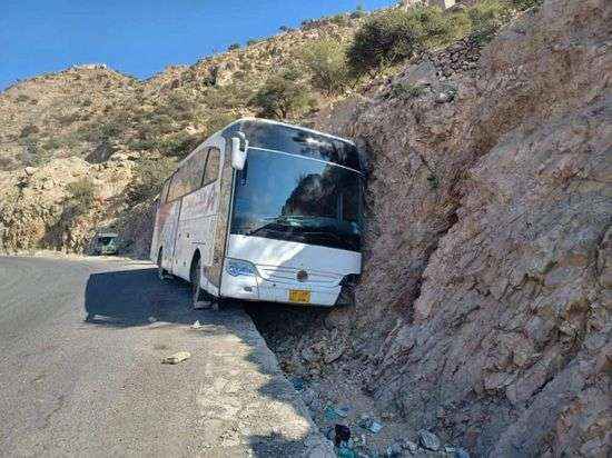 عقبة الجن بالقبيطة تشهد حادثة انزلاق حافلة نقل ركاب جديدة