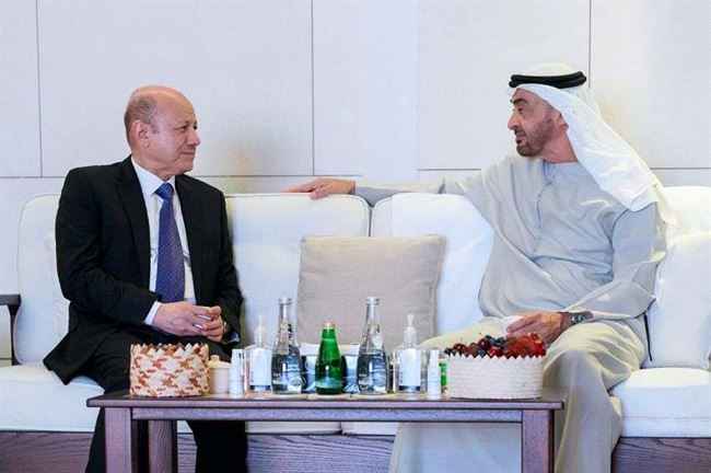 تفاصيل لقاء رئيس المجلس الرئاسي وأعضائه مع الشيخ محمد بن زايد