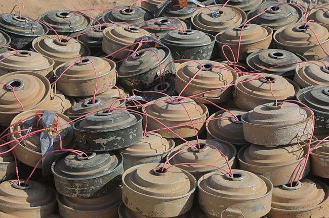 إتلاف 289 لغماً وعبوة ناسفة زرعها الحوثي بشبوة