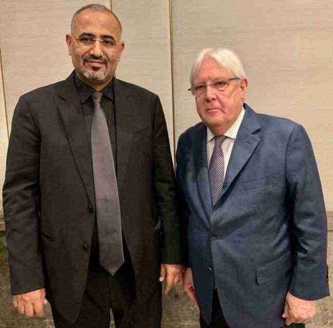 الزُبيدي يلتقي غريفيث في العاصمة الإماراتية أبوظبي